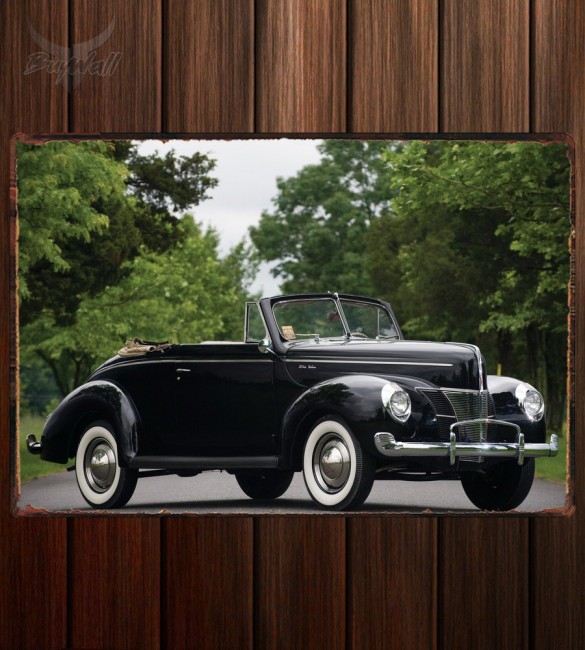 Металлическая табличка Ford Deluxe Convertible Coupe Металлическая табличка Ford Deluxe Convertible Coupe